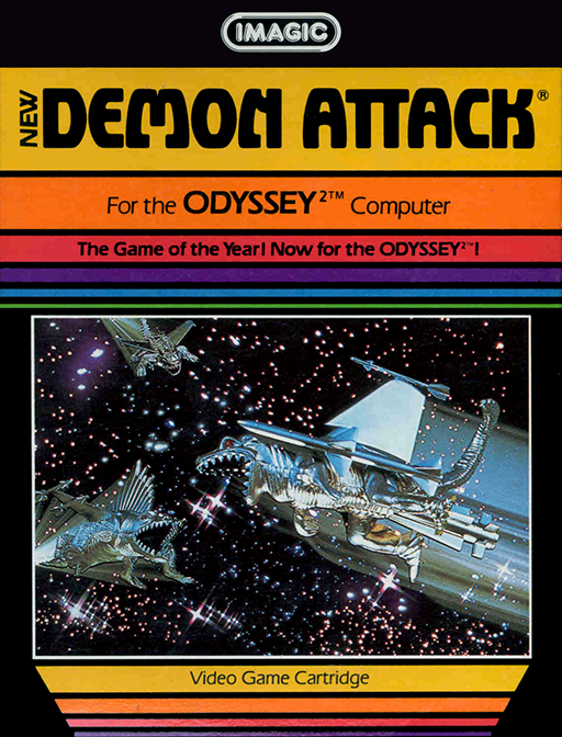Demon Attack box art for Odyssey 2